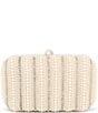 Color:Ivory - Image 1 - Jewel Badgley Mischka Aria Pearl and Crystal Stripe Minaudiere Clutch