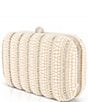 Badgley Mischka Jewel by Badgley Mischka Aria Pearl and Crystal Stripe Minaudiere Clutch, Color:Ivory - Image 3