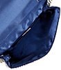 Badgley Mischka Jewel by Badgley Mischka Maria Allover Crystal Envelope Clutch, Color:Navy - Image 3