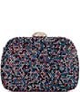 Badgley Mischka Jewel by Badgley Mischka Maria Multi Color Jewel Tone Crystal Minaudiere, Color:Black Multi - Image 1