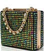 Badgley Mischka Jewel Badgley Mischka Rhinestone Minaudiere With Chain Clutch, Color:Multi - Image 3