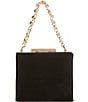 Badgley Mischka Jewel by Badgley Mischka Satin Box Crystal Chain Clutch Bag, Color:Black - Image 2