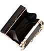 Badgley Mischka Jewel by Badgley Mischka Satin Box Crystal Chain Clutch Bag, Color:Black - Image 3