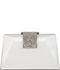 Color:White - Image 1 - Jewel Badgley Mischka Silver Hardware Jewel Amira Minaudiere Clutch
