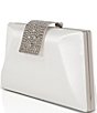 Color:White - Image 3 - Jewel Badgley Mischka Silver Hardware Jewel Amira Minaudiere Clutch