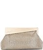 Badgley Mischka Jewel by Badgley Mischka Ivy Asymmetrical Crystal Pouch Clutch, Color:Gold - Image 1