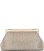 Badgley Mischka Jewel by Badgley Mischka Ivy Asymmetrical Crystal Pouch Clutch, Color:Gold - Image 2