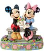 Jim Shore Disney Traditions Collection Mickey & Minnie Spring Figurine - Image 1