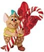 Jim Shore Disney Traditions Gus With Candy Cane Miniature Figurine - Image 1