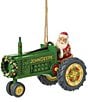 Jim Shore John Deere Collection Santa In John Deere Tractor Hanging Ornament - Image 1