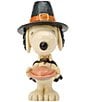 Jim Shore Peanuts Collection Snoopy With Pumpkin Pie Mini Figurine - Image 1