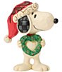 Jim Shore Peanuts Snoopy With Heart Wreath Miniature Figurine - Image 1