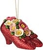 Jim Shore Wizard of Oz Ruby Slippers with Poppies Hanging Ornament - Image 1