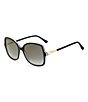 Color:Black - Image 1 - Judy Rectangular 57mm Sunglasses