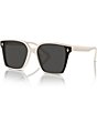 Jimmy Choo JC5016D 61mm Square Sunglasses, Color:White - Image 1