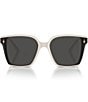 Jimmy Choo JC5016D 61mm Square Sunglasses, Color:White - Image 2