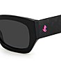 Color:Black - Image 2 - Women's Cami 56mm Rectangle Sunglasses