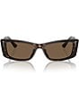 Jimmy Choo Women's JC5002BU 55mm Rectangle Sunglasses, Color:Havana - Image 2