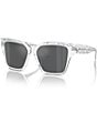 Color:Crystal/Glitter - Image 1 - Women's JC5003F 55mm Mirrored Square Sunglasses