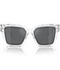 Color:Crystal/Glitter - Image 2 - Women's JC5003F 55mm Mirrored Square Sunglasses