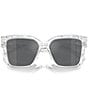 Color:Crystal/Glitter - Image 5 - Women's JC5003F 55mm Mirrored Square Sunglasses