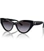 Color:Black Gradient Glitter - Image 1 - Women's JC5004 55mm Cat Eye Sunglasses