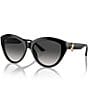 Color:Black - Image 1 - Women's JC5007F 55mm Round Sunglasses