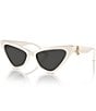 Color:White - Image 1 - Women's JC5008 55mm Cat Eye Sunglasses
