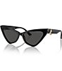 Color:Black - Image 1 - Women's JC5008 55mm Cat Eye Sunglasses