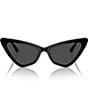 Color:Black - Image 2 - Women's JC5008 55mm Cat Eye Sunglasses