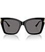 Jimmy Choo Women's JC5012F 54mm Square Polarized Sunglasses, Color:Black - Image 2