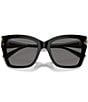 Jimmy Choo Women's JC5012F 54mm Square Polarized Sunglasses, Color:Black - Image 5