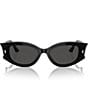 Color:Black - Image 2 - Women's JC5015U 62mm Oval Sunglasses