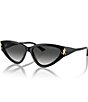 Jimmy Choo JC5019 55mm Cat Eye Sunglasses, Color:Black - Image 1