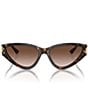 Jimmy Choo Women's JC5019 55mm Havana Cat Eye Sunglasses, Color:Havana - Image 2