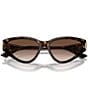 Jimmy Choo Women's JC5019 55mm Havana Cat Eye Sunglasses, Color:Havana - Image 5