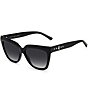 Color:Black - Image 1 - Women's Julieka 55mm Square Sunglasses