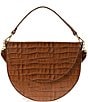 JOANNA MAXHAM Forget Me Not Croco Saddle Bag, Color:Saddle - Image 4