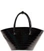 Color:Black - Image 1 - Lady's Gambit Croco Mini Tote Bag
