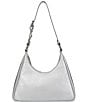Color:Silver - Image 1 - Metallic Prism Hobo Shoulder Bag