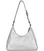 JOANNA MAXHAM Metallic Prism Hobo Shoulder Bag, Color:Silver - Image 2