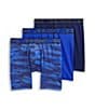 Color:Blue - Image 1 - Signature Microfiber Eco 9#double; Long Leg Boxer Brief 3-Pack