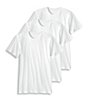 Color:White - Image 3 - Signature Pima Cotton Crewneck T-Shirts 3-Pack