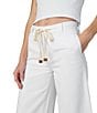 Joe's Jeans Addison Drawstring Wide Leg Ankle Length Pants, Color:White - Image 5