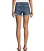 Color:You Wish - Image 2 - Ozzie Mid Rise Raw Cut Off Hem Shorts