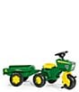 John Deere 3-Wheeled Pedal Tractor With Trailer Ride-On - Image 1