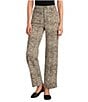John Mark Cheetah Print Straight Leg 5 Pocket Styling Pants, Color:Neutral Animal - Image 1