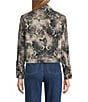 John Mark Chenille Floral & Animal Print Burnout Point Collar Long Sleeve Button Front Jacket, Color:Natural - Image 2