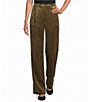 John Mark Corduroy Front Pleat Front Tab Wide Leg Pant - Image 1