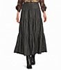 John Mark Denim Elastic Back Tiered A-Line Skirt - Image 1